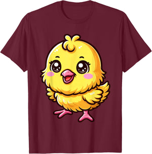 Ostern Geschenke Kinder Oster Geschenkideen Eier Kawaii Chick for Children Easter Chicken T-Shirt - T-Shirt | Maroon