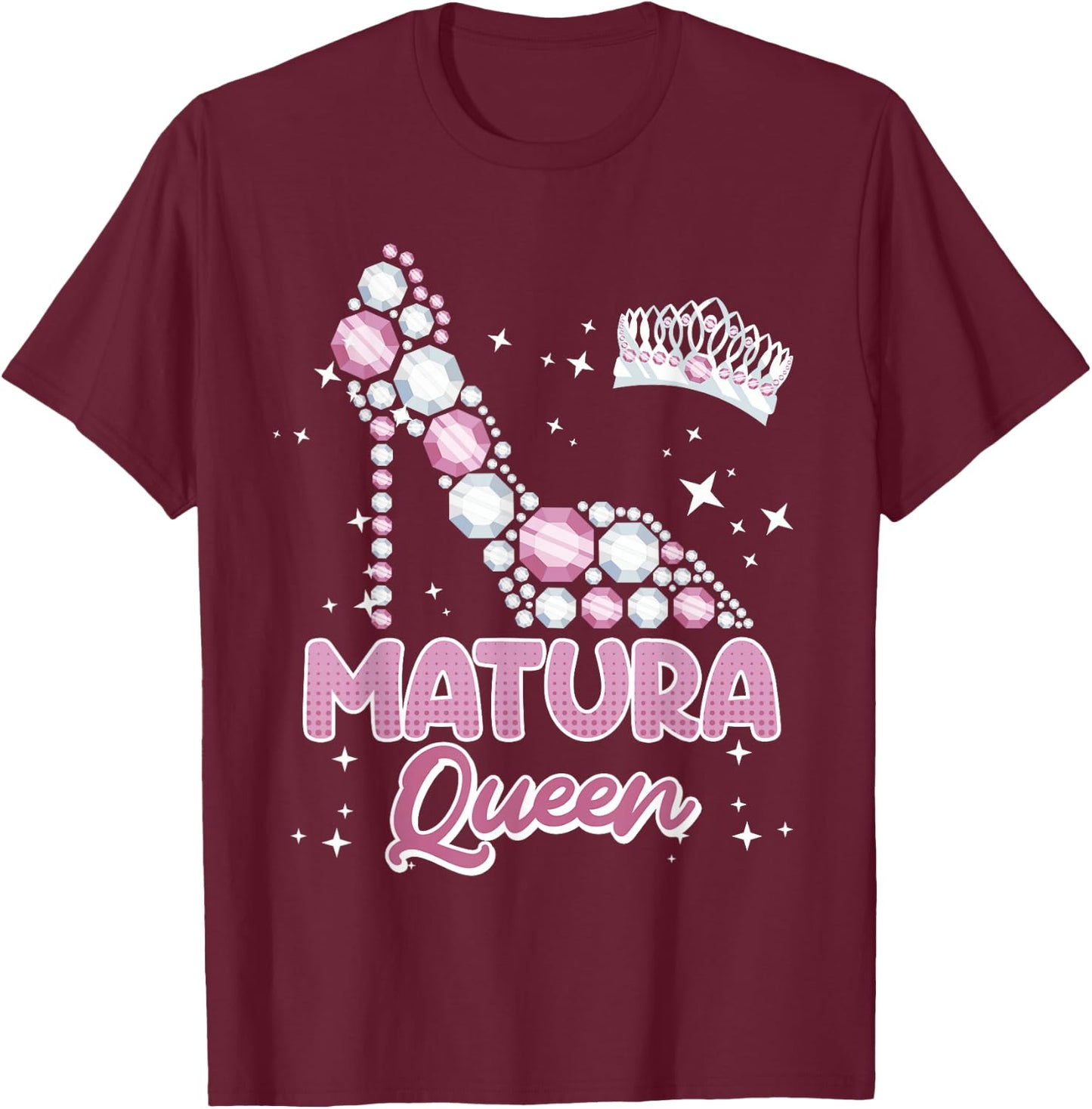 Matura Queen 2026 Maturantin Schulabschluss Mädchen T-Shirt - T-Shirt | Maroon