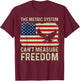 The Metric System Can't Measure Freedom 4th Of July Eagle T-Shirt - T-Shirt | Maroon