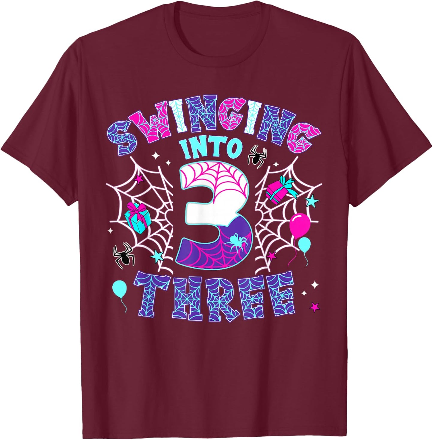 3 Year Old Girl T-Shirt - T-Shirt | Maroon