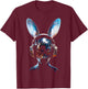 Anime Headphone Art Graphic Human Rabbit Anime T-Shirt - T-Shirt | Maroon