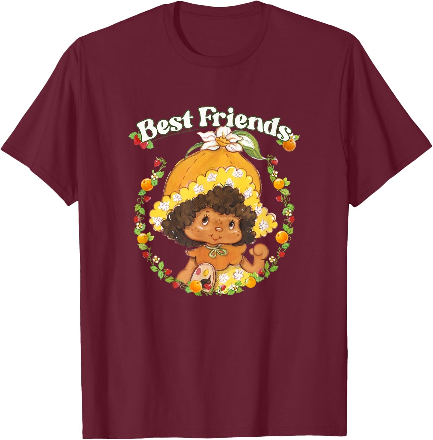 Strawberry Shortcake Orange Blossom Best Friends Vintage T-Shirt - T-Shirt | Maroon