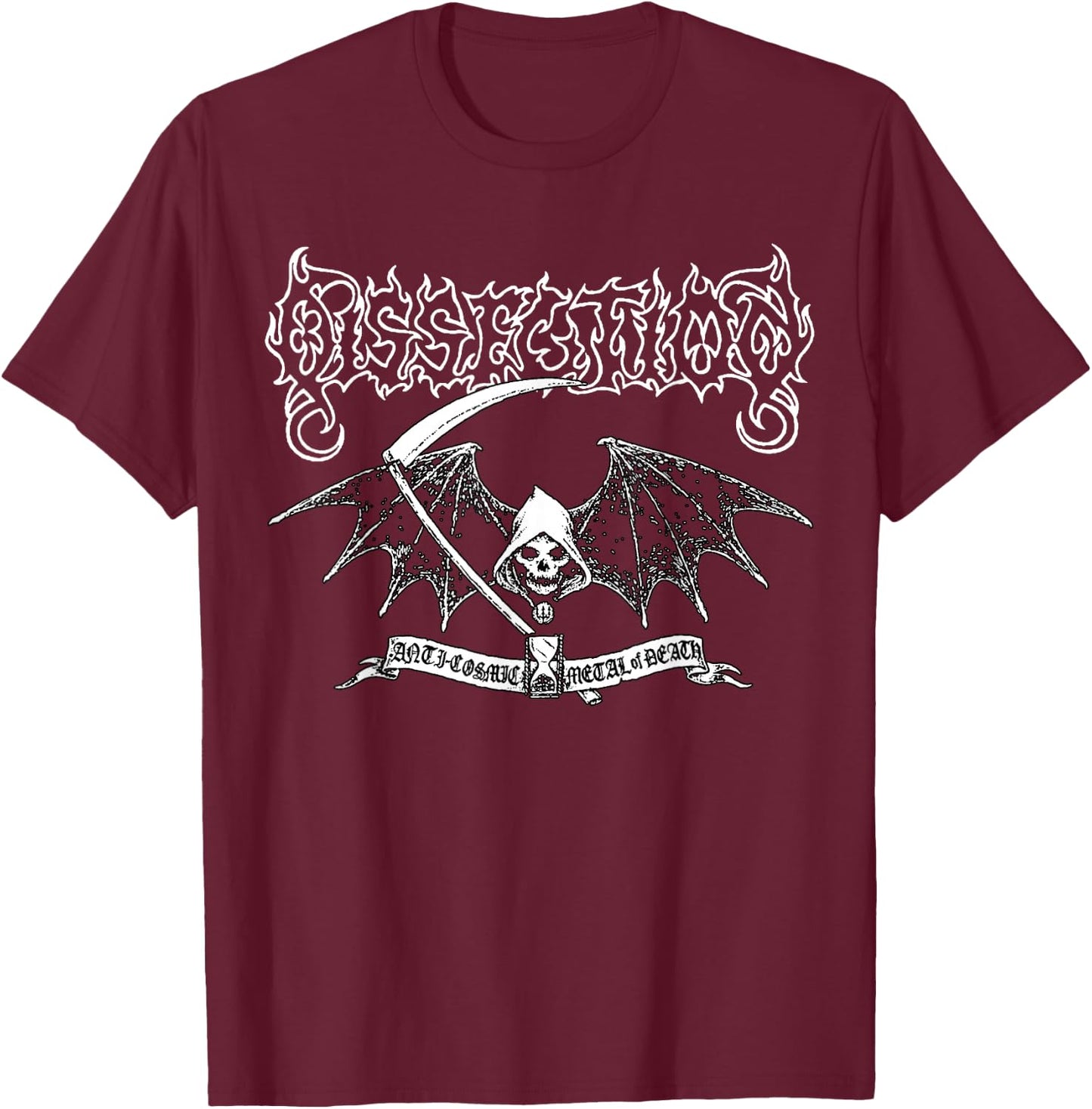 Dissection Mower , Black, S T-Shirt - T-Shirt | Maroon