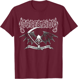 Dissection Mower , Black, S T-Shirt - T-Shirt | Maroon