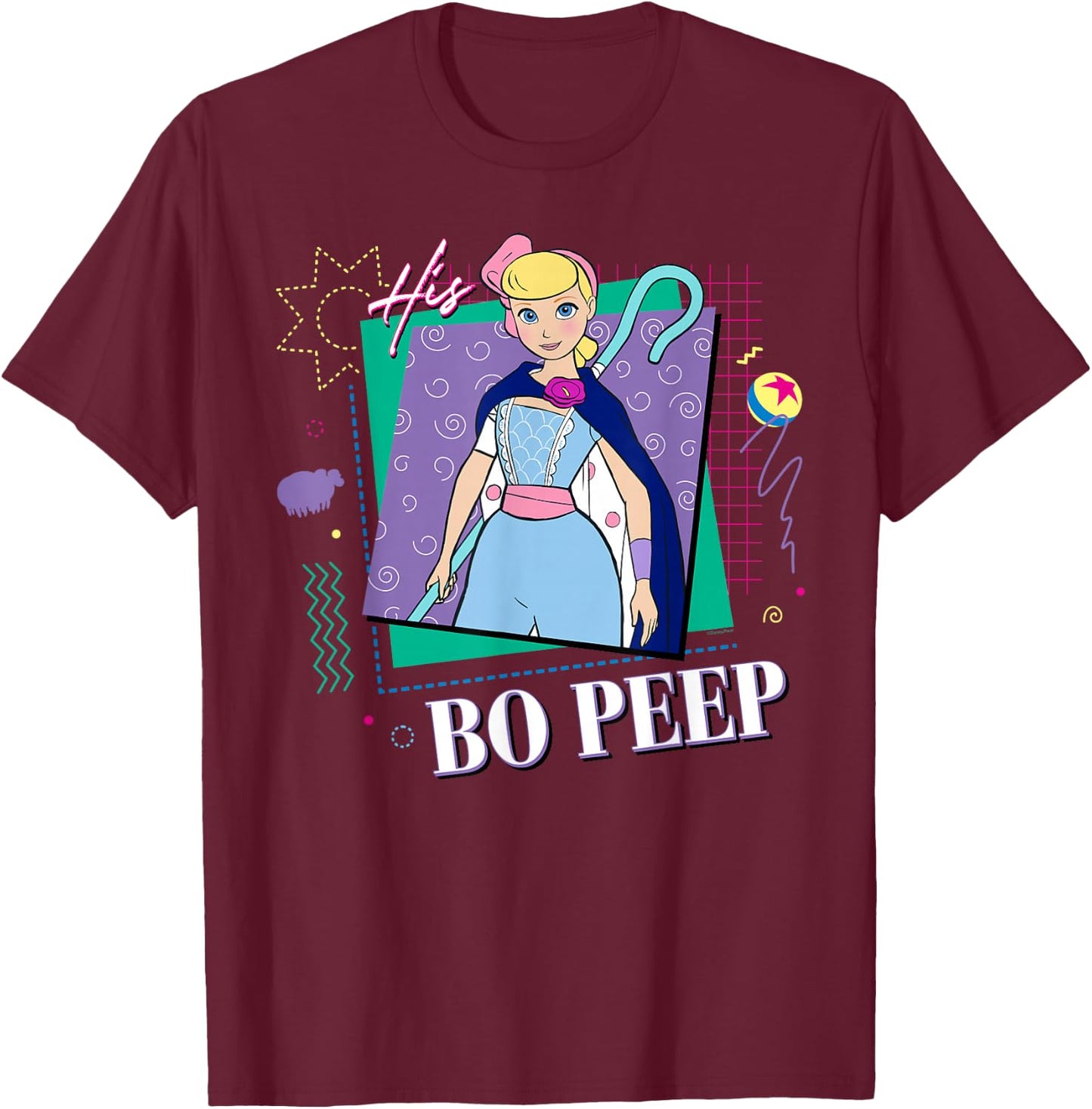 Disney and Pixar's Toy Story Couples Matching His Bo Peep T-Shirt - T-Shirt | Maroon