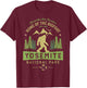 Yosemite National Park T shirt California Bigfoot Vintage T-Shirt - T-Shirt | Maroon