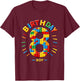 Master Builder 8th Birthday Boy 8 Eight Years Building Blocks , black T-Shirt - T-Shirt | Maroon