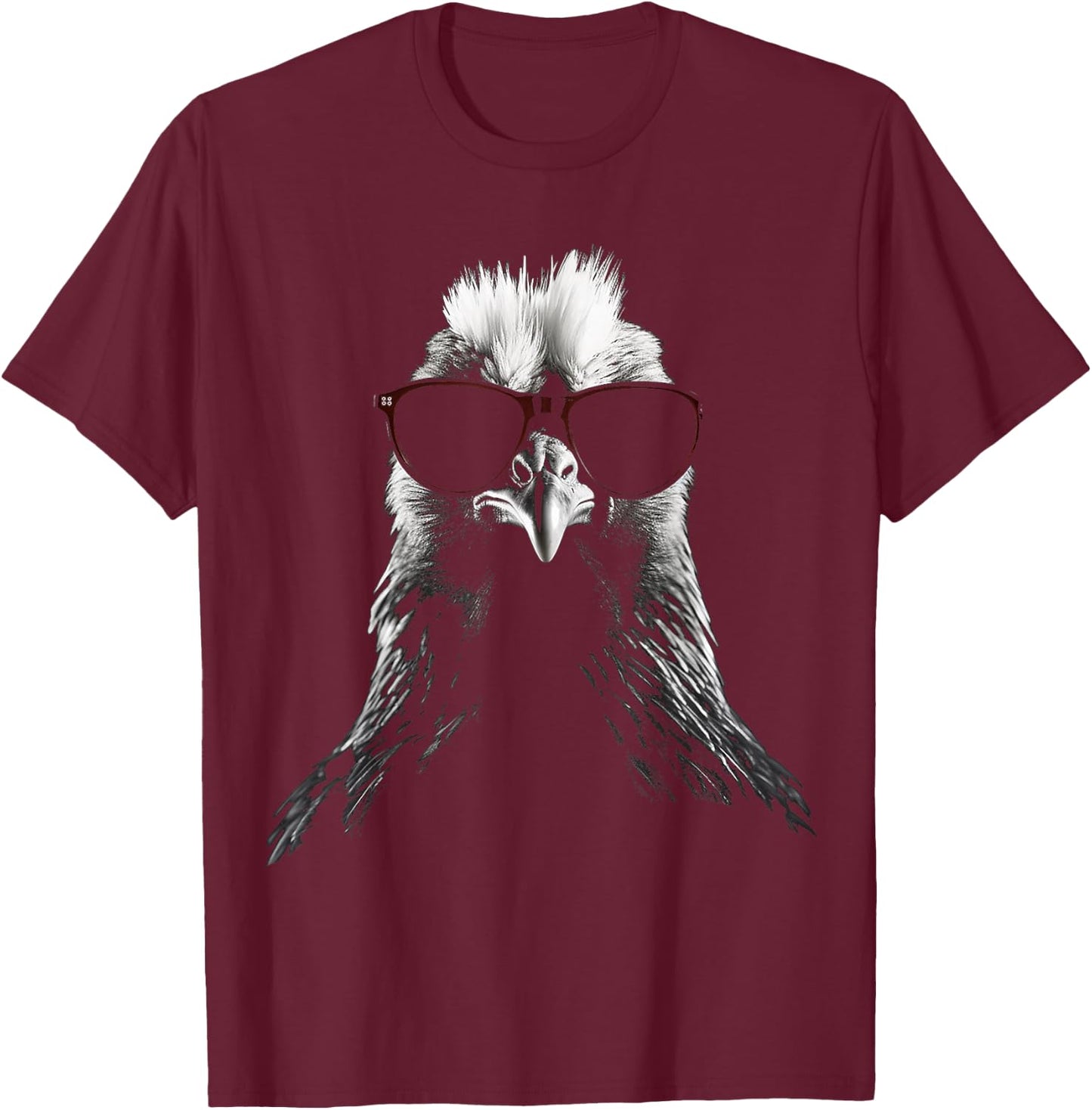 Chicken Sunglasses - Chicken T-Shirt - T-Shirt | Maroon