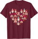LOVE Gnomes Heart Matching Couple Men Women Valentines Plaid T-Shirt - T-Shirt | Maroon