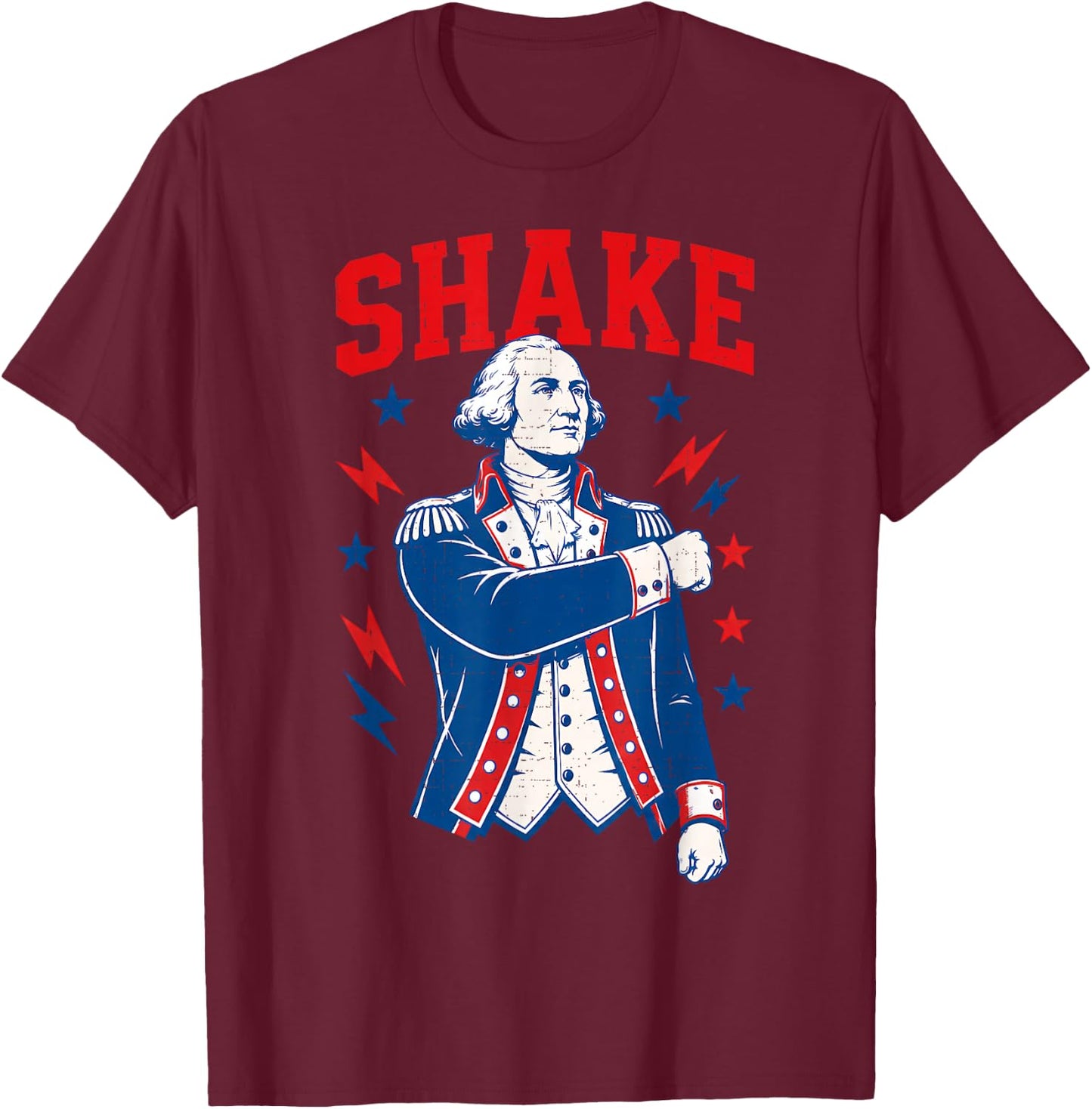 Funny Shake and Bake 4th of July Couple Matching T-Shirt - T-Shirt | Maroon