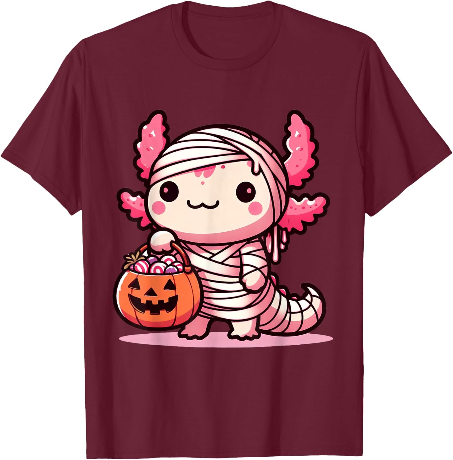 Cute Axolotl Halloween Costume Toddler Kids Boys & Girls T-Shirt - T-Shirt | Maroon