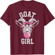 Goat Girl Funny Goat Lover T-Shirt - T-Shirt | Maroon