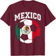 Mexico Mexican Flag Vintage Pride Men Women Kids T-Shirt - T-Shirt | Maroon