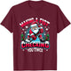 Making A Fist Checking Your Twice Xmas Santa Hockey Players T-Shirt - T-Shirt | Maroon