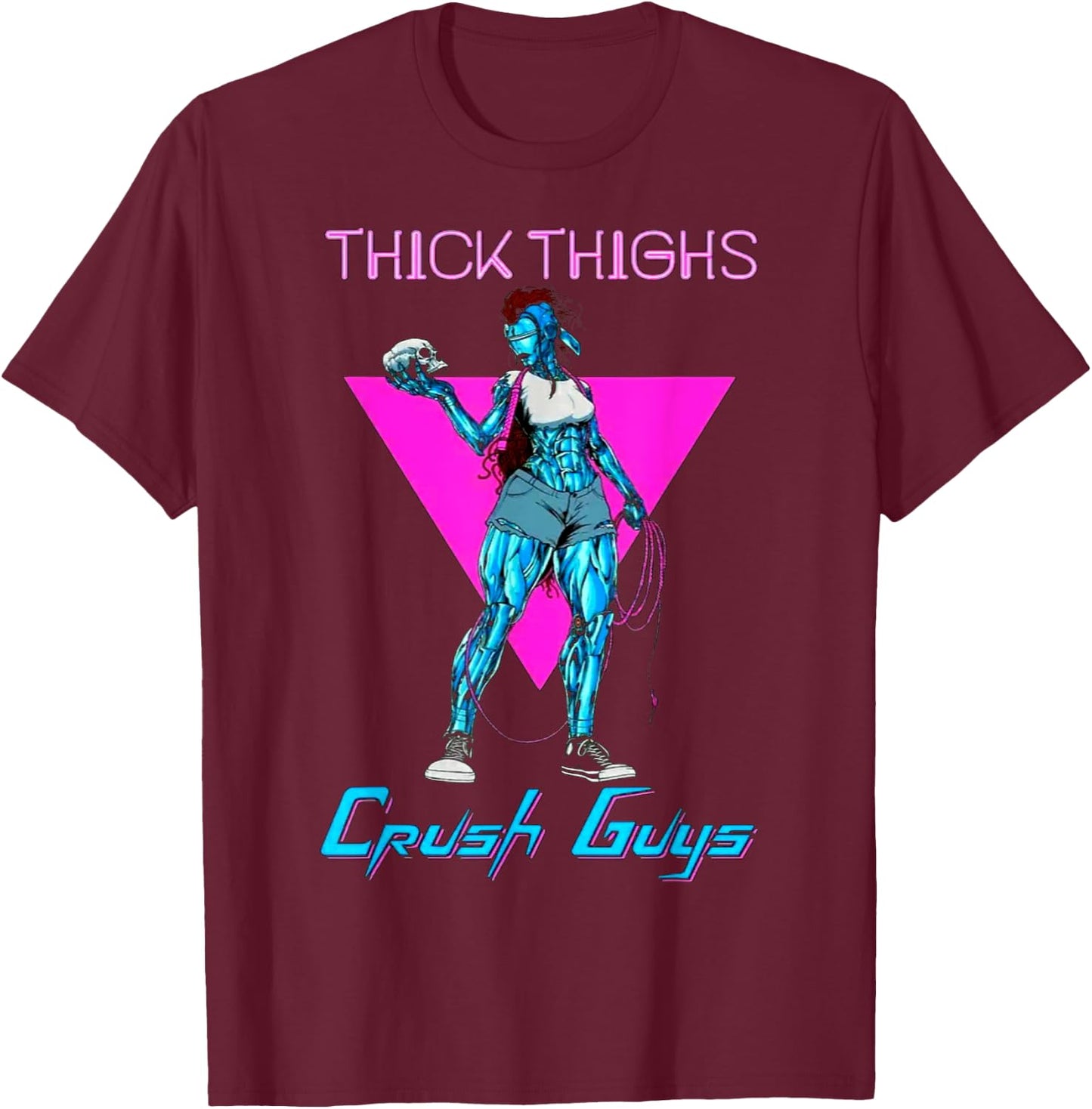 Thiick Thighs Crush Guys Weightlifting Bodybuilding Gym T-Shirt - T-Shirt | Maroon