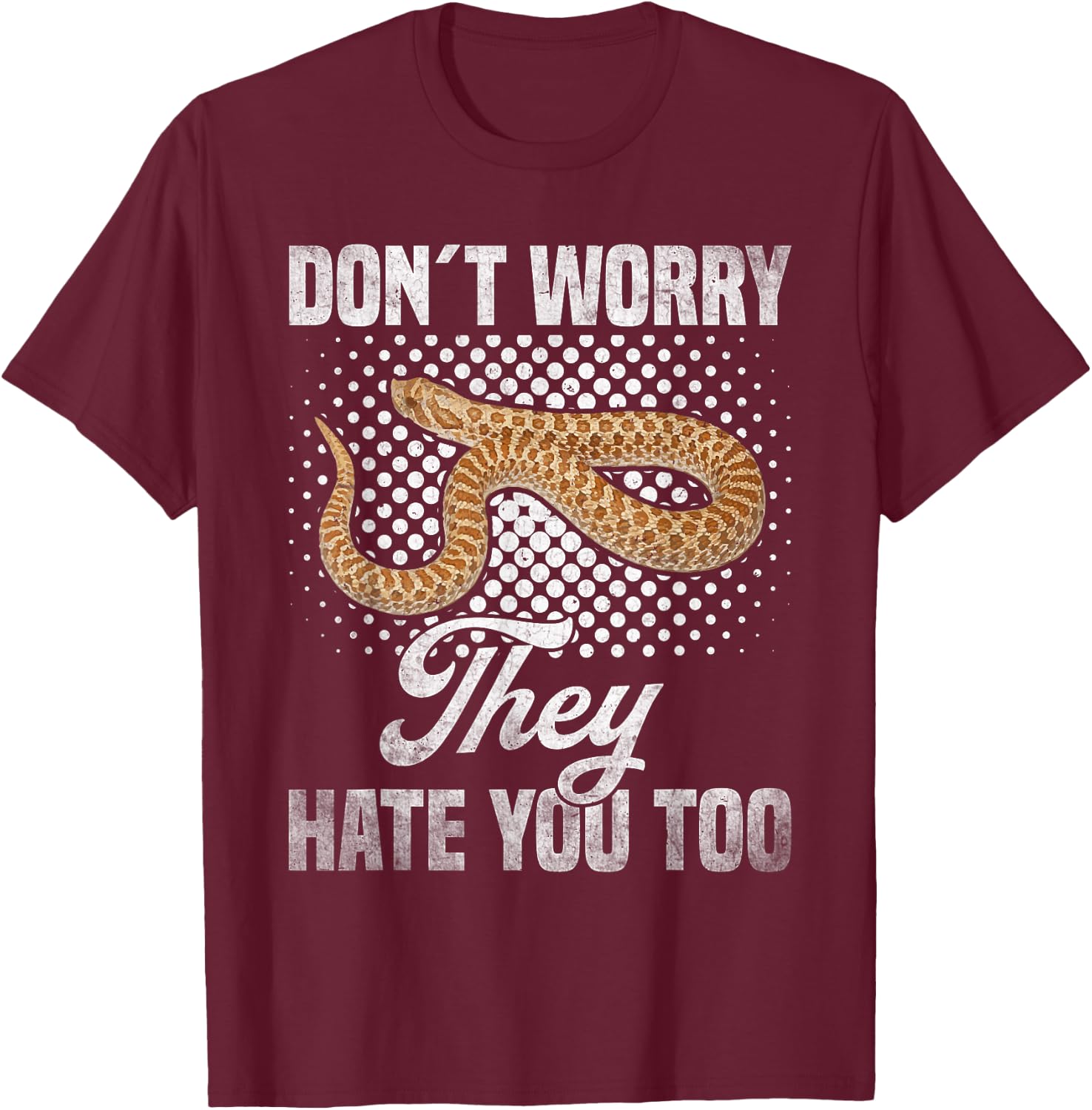 Hognose Snake Hide Hognose Snake Ring Stuffed Hognose Snake T-Shirt - T-Shirt | Maroon