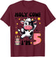 Holy Cow I'm 5 Years Old Boys Girls Kids 5th Birthday Cow T-Shirt - T-Shirt | Maroon