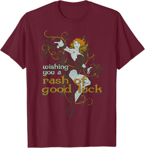 Batman Poison Ivy Rash of Good Luck T-Shirt - T-Shirt | Maroon