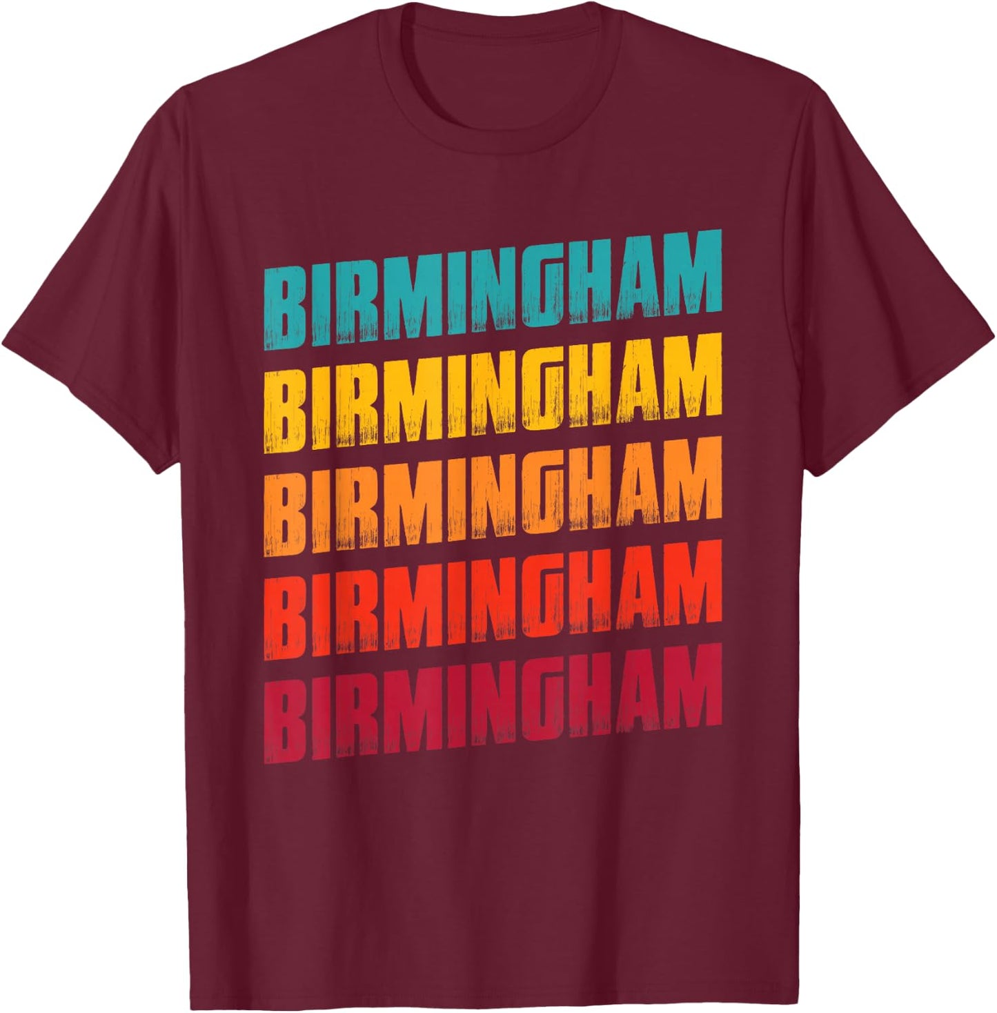 Birmingham Alabama Souvenir - Retro Vintage Birmingham T-Shirt - T-Shirt | Maroon