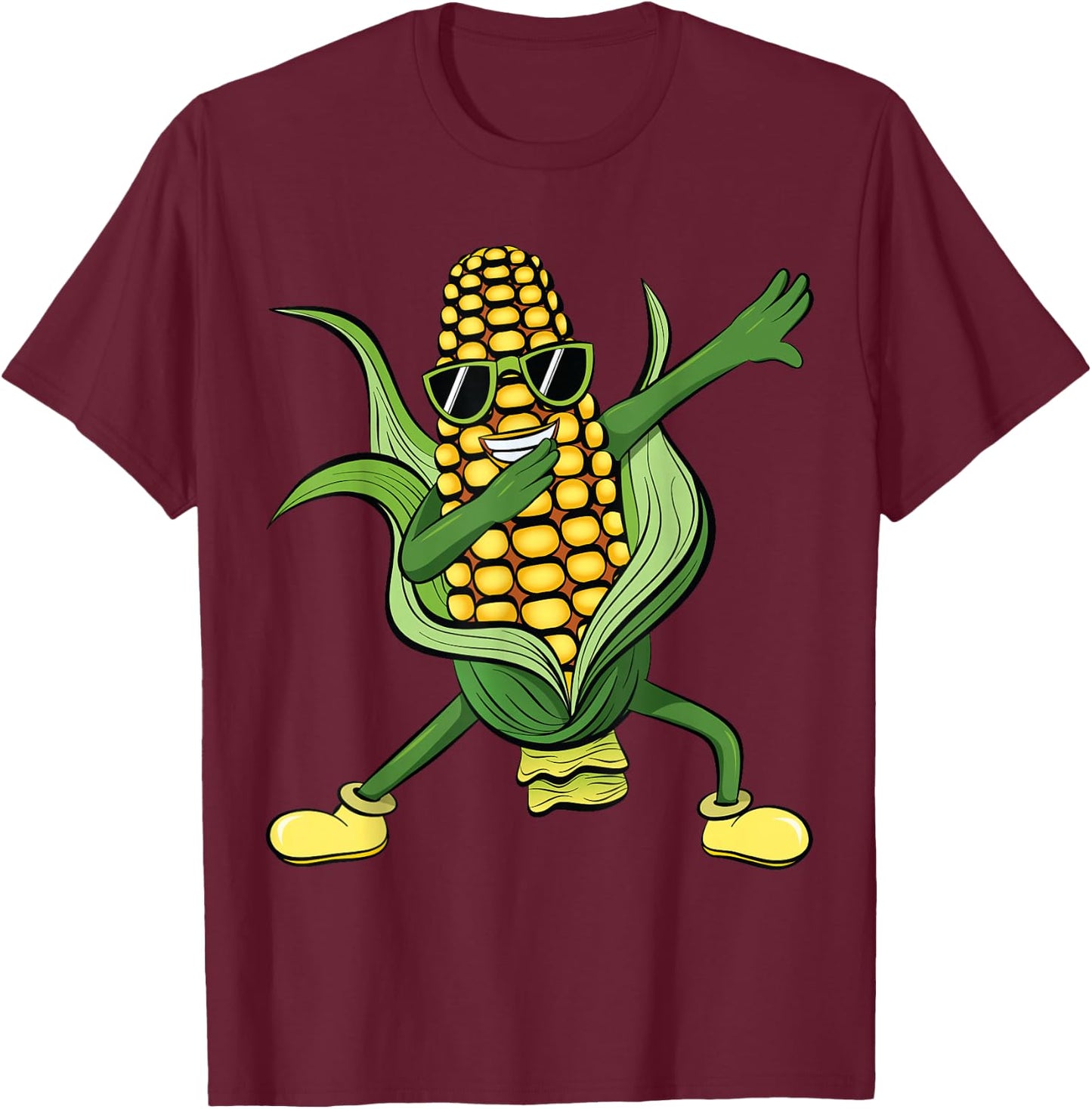 Dabbing Corn Cob | Dancing Corn Farm Farmer Gift T-Shirt - T-Shirt | Maroon