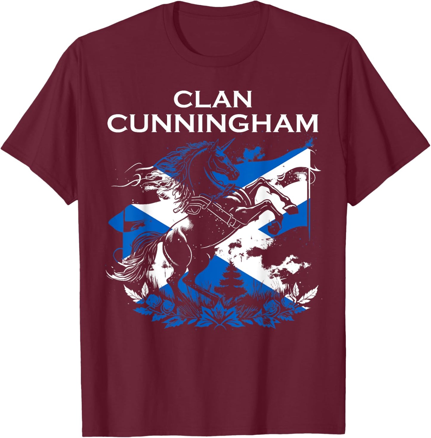 Cunningham Clan Family Last Name Scotland Scottish T-Shirt - T-Shirt | Maroon