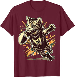 Football Game Season Cat Lover Girl Football Player Women T-Shirt - T-Shirt | Maroon