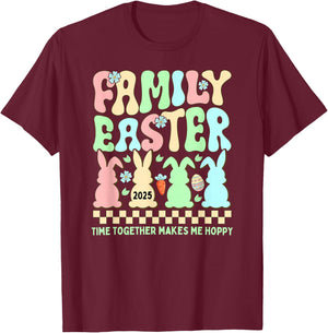 Family Easter 2025 Easter Crew Matching Group T-Shirt - T-Shirt | Maroon