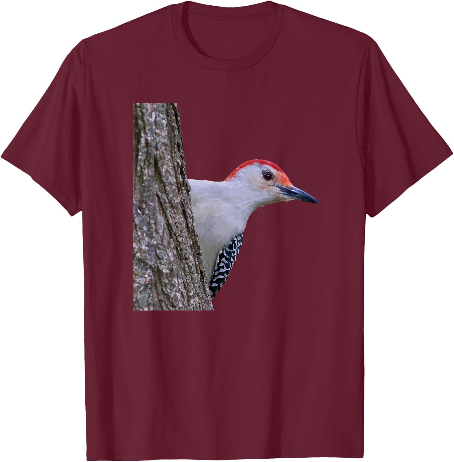 Red-bellied Woodpecker T-Shirt - T-Shirt | Maroon