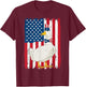 4th Of July Duck And American US Flag Patriotic Duck Lover T-Shirt - T-Shirt | Maroon