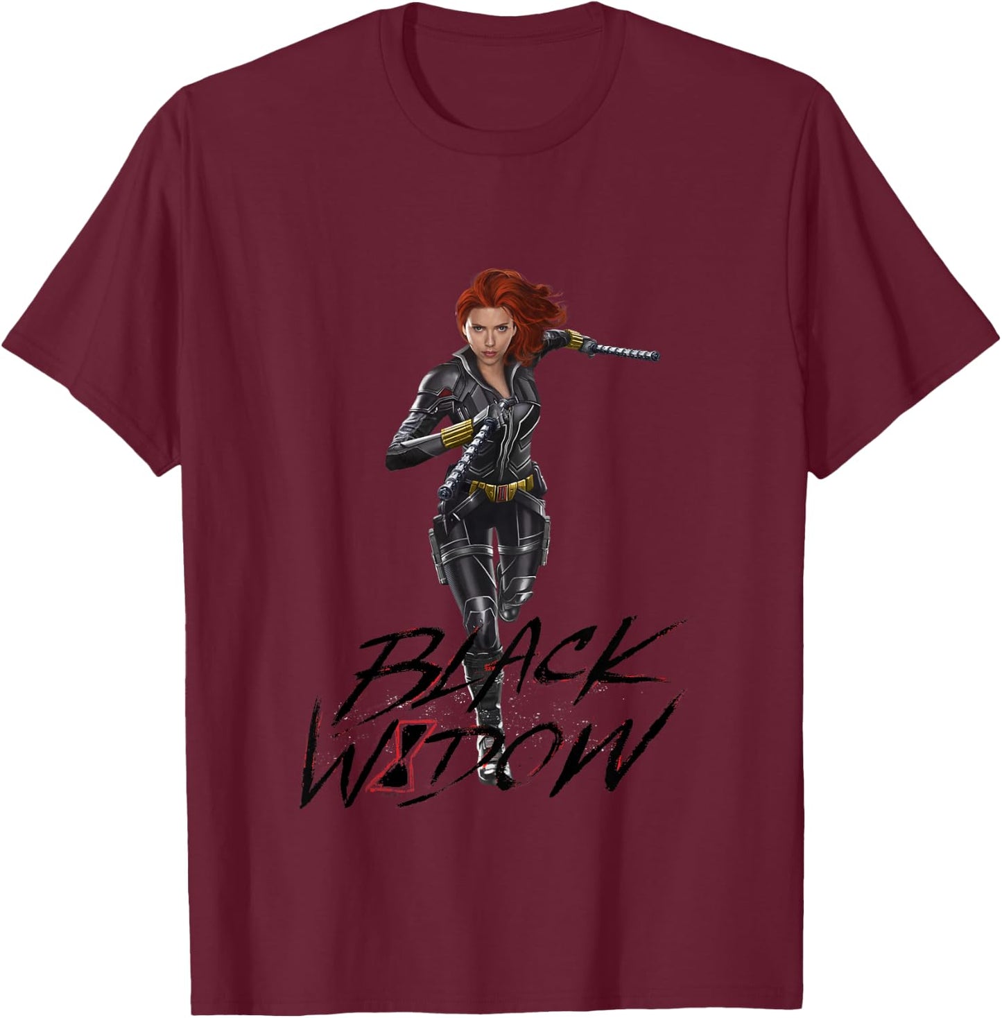 Kids Black Widow Movie Running Black Widow , white, 2 T-Shirt - T-Shirt | Maroon