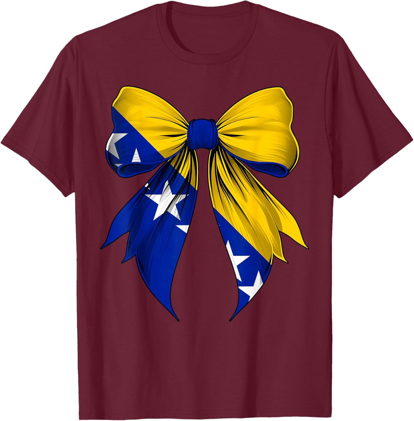 Bosnien-Herzegowina-Flagge, Bosnien und Herzegowina, Band T-Shirt - T-Shirt | Maroon