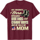Hero Wears Dog Tags Combat Boots Proud Army Mom Mother Gift T-Shirt - T-Shirt | Maroon
