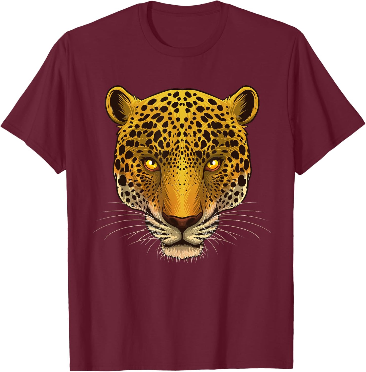 Funny Jaguar Art Women Kids Cat Animal Jaguar Lover T-Shirt - T-Shirt | Maroon