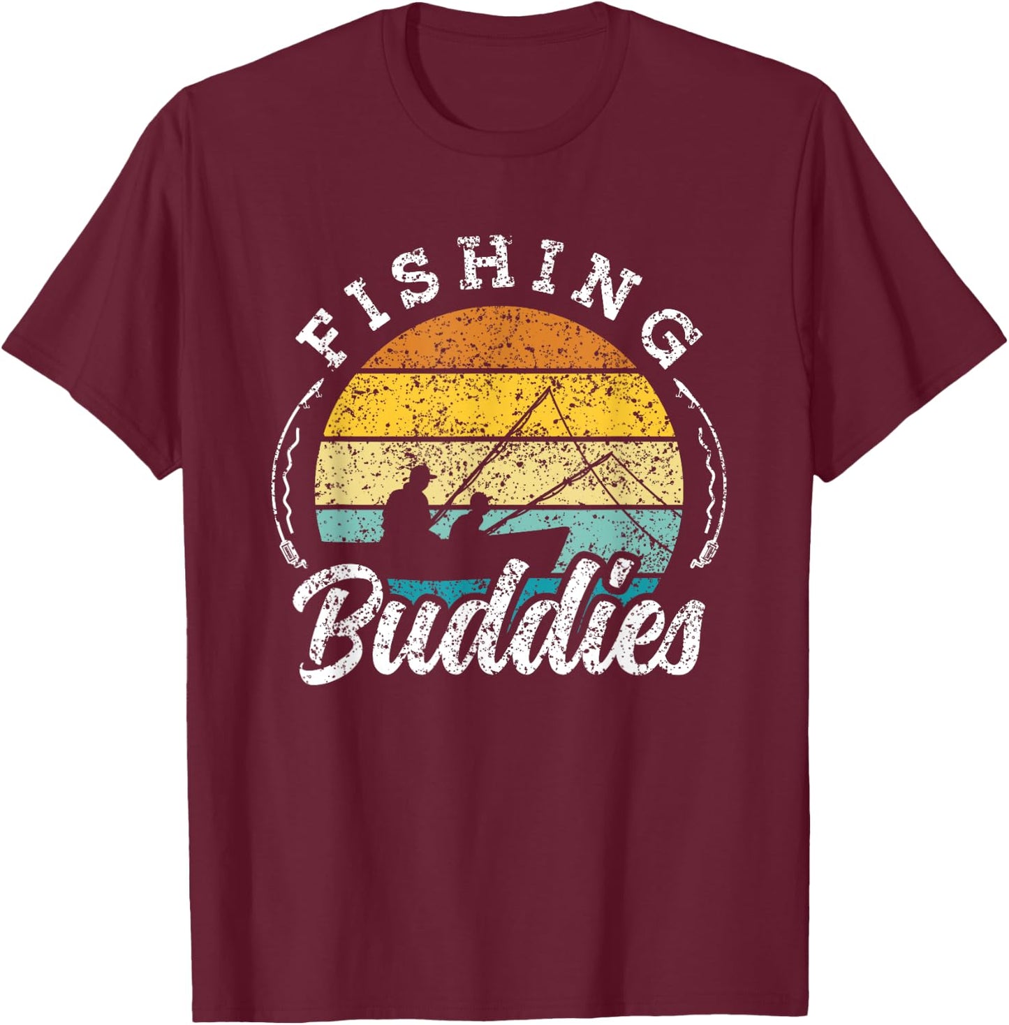 Angelfreunde Buddy Fisher Fisherman T-Shirt - T-Shirt | Maroon