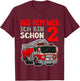 Kinder 2. Geburtstag 2 Jahre Alt Feuerwehrauto Ich Bin 2 Feuerwehr T-Shirt - T-Shirt | Maroon