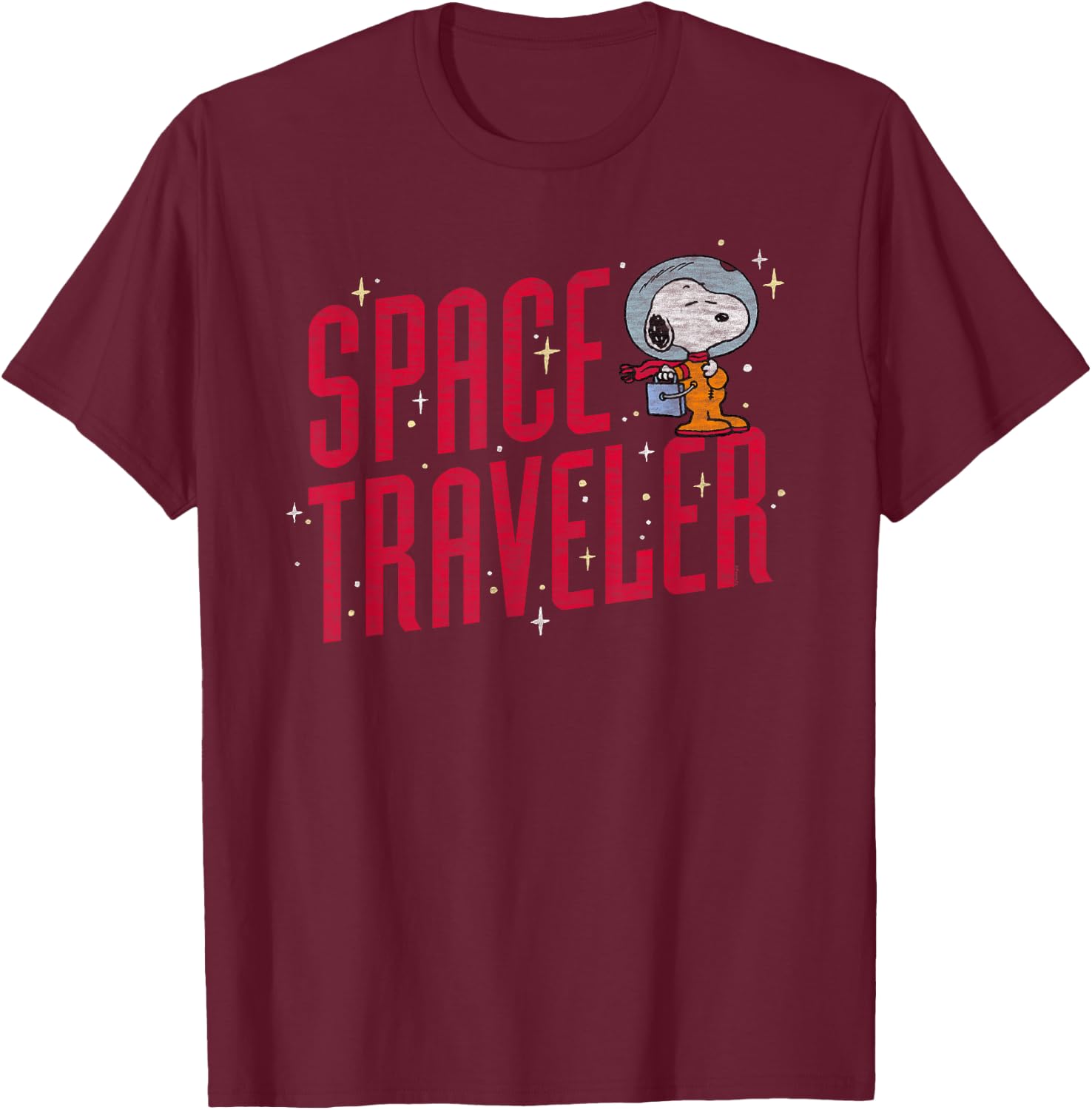 Peanuts Snoopy the Spaceman T-Shirt - T-Shirt | Maroon
