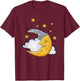 Funny Sleepy Moon Stars Cloud Pjs pajamas Sleeping Gift T-Shirt - T-Shirt | Maroon