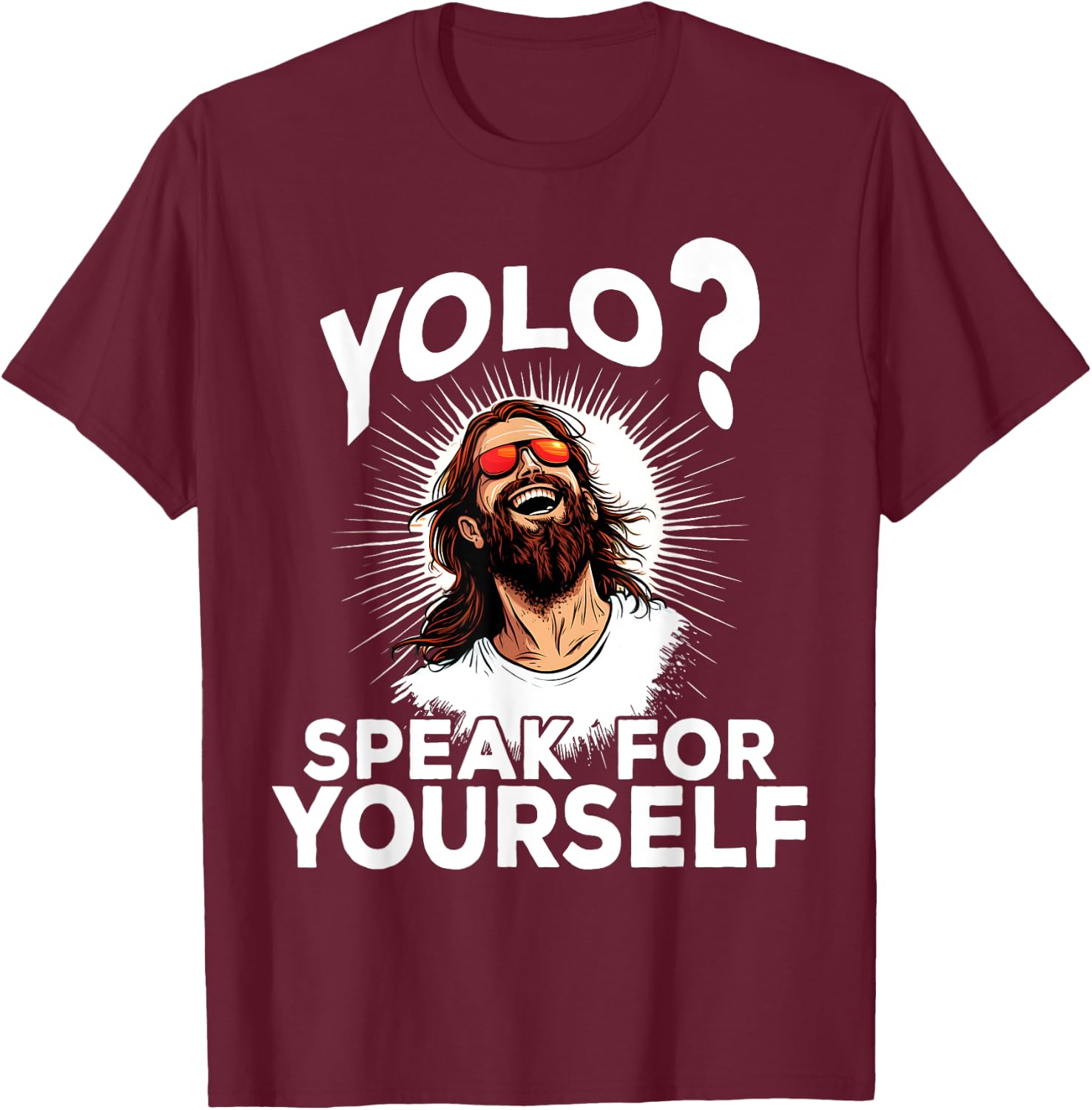 Jesus YOLO Meme Funny Christian Easter T-Shirt - T-Shirt | Maroon