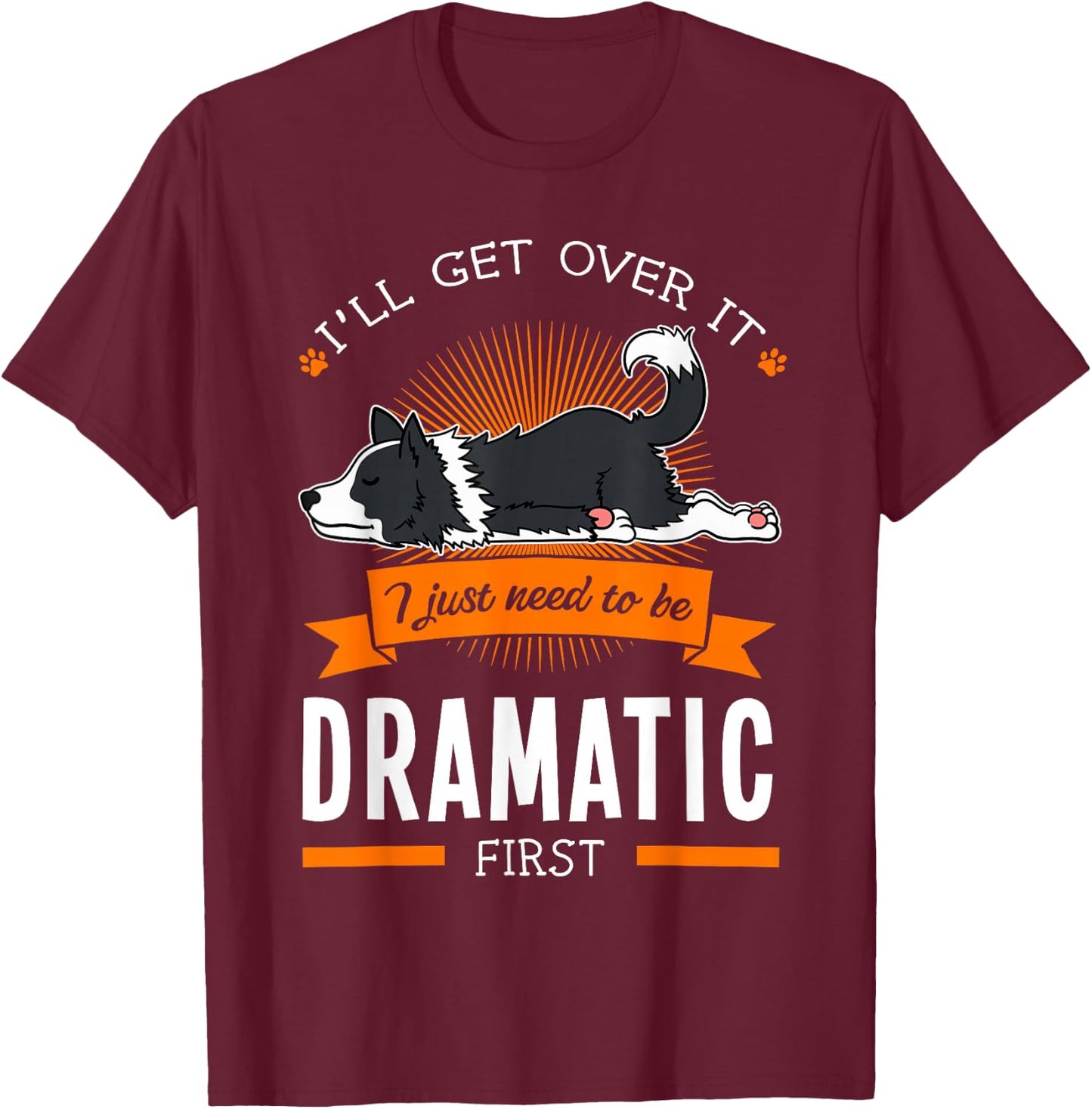 Border Collie Owner Veterinarian Sheep Herding Fur Parent T-Shirt - T-Shirt | Maroon