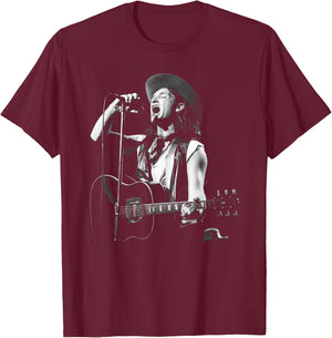 U2 Bono singt live im Birmingham NEC 1987 T-Shirt - T-Shirt | Maroon