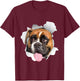 Sneaking Boxer Dog - Animal Breeder Puppy Veterinarian T-Shirt - T-Shirt | Maroon