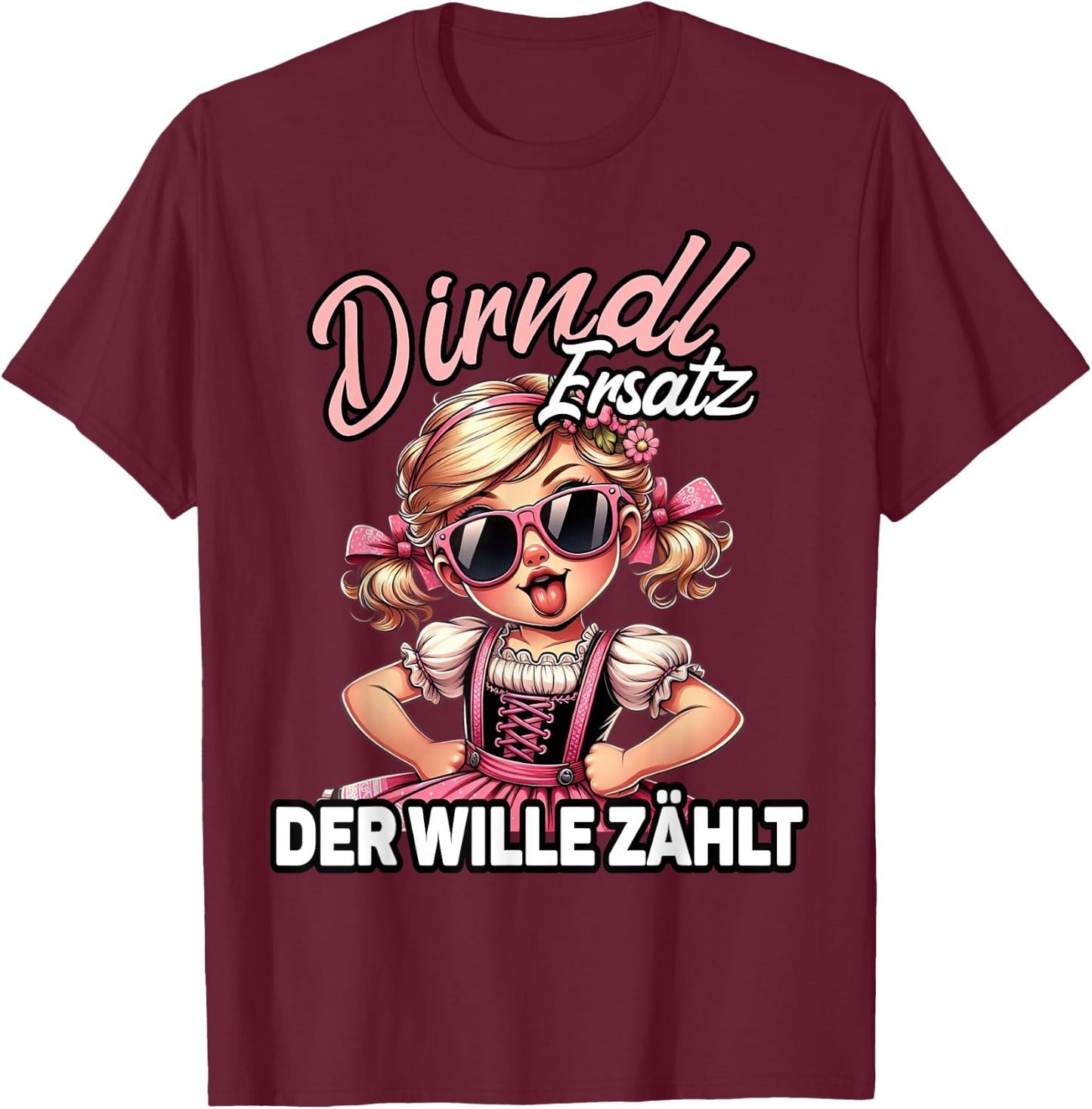 Oktoberfest Costume Shirt Women's Costume Replacement Dirndl , black T-Shirt - T-Shirt | Maroon