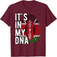 Funny It's In My DNA Fingerprint Flag Of Kenya T-Shirt - T-Shirt | Maroon