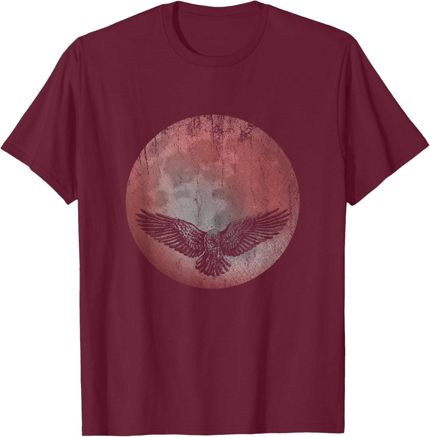 Moon Raven T-Shirt - T-Shirt | Maroon