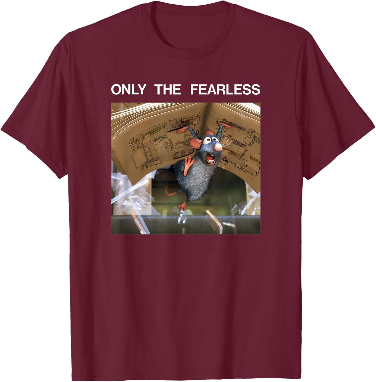 Disney Pixar Ratatouille Fearless Remy T-Shirt - T-Shirt | Maroon