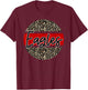 Eagles School Spirit Leopard Print Red T-Shirt - T-Shirt | Maroon