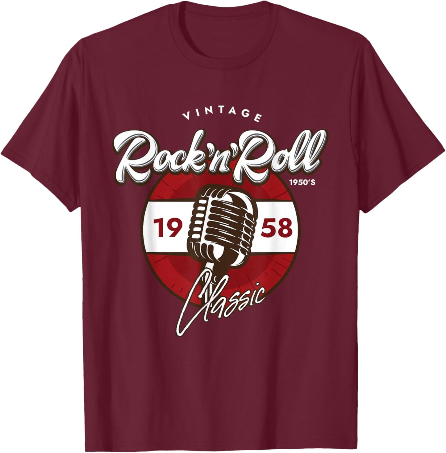 Rock And Roll Sock Hop Dance Retro 1950s Party Vintage Retro T-Shirt - T-Shirt | Maroon