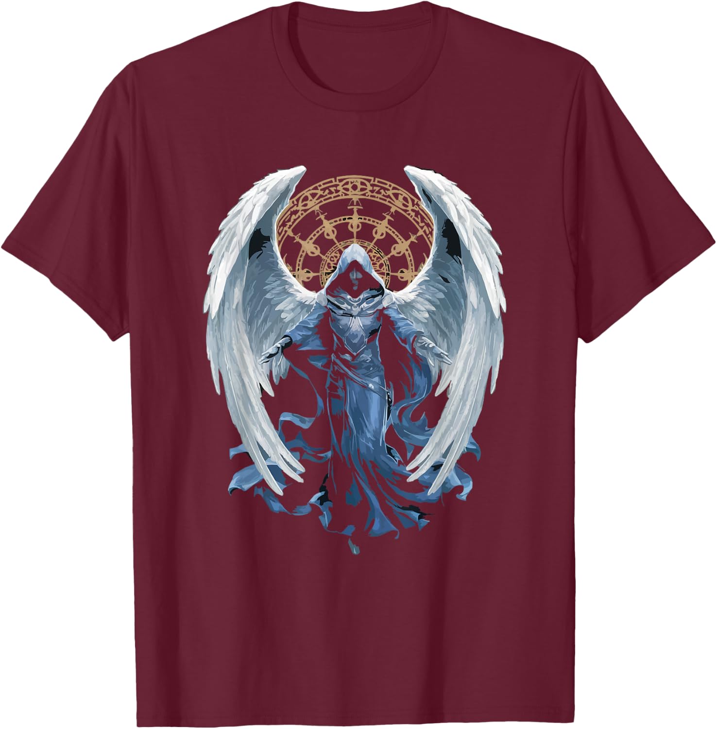 Archangel Catholic Religion Christianity Guardian Angel T-Shirt - T-Shirt | Maroon