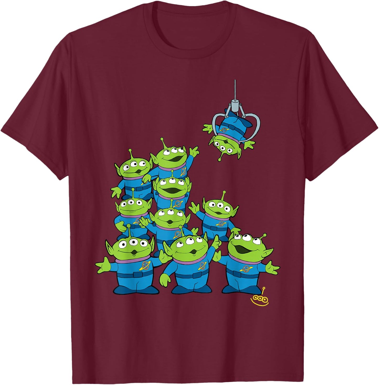 Disney and Pixar's Toy Story Aliens & The Claw Signature T-Shirt - T-Shirt | Maroon