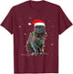 Funny Russian Blue Christmas Light Cat Dad Cat Mom Women Kids T-Shirt - T-Shirt | Maroon